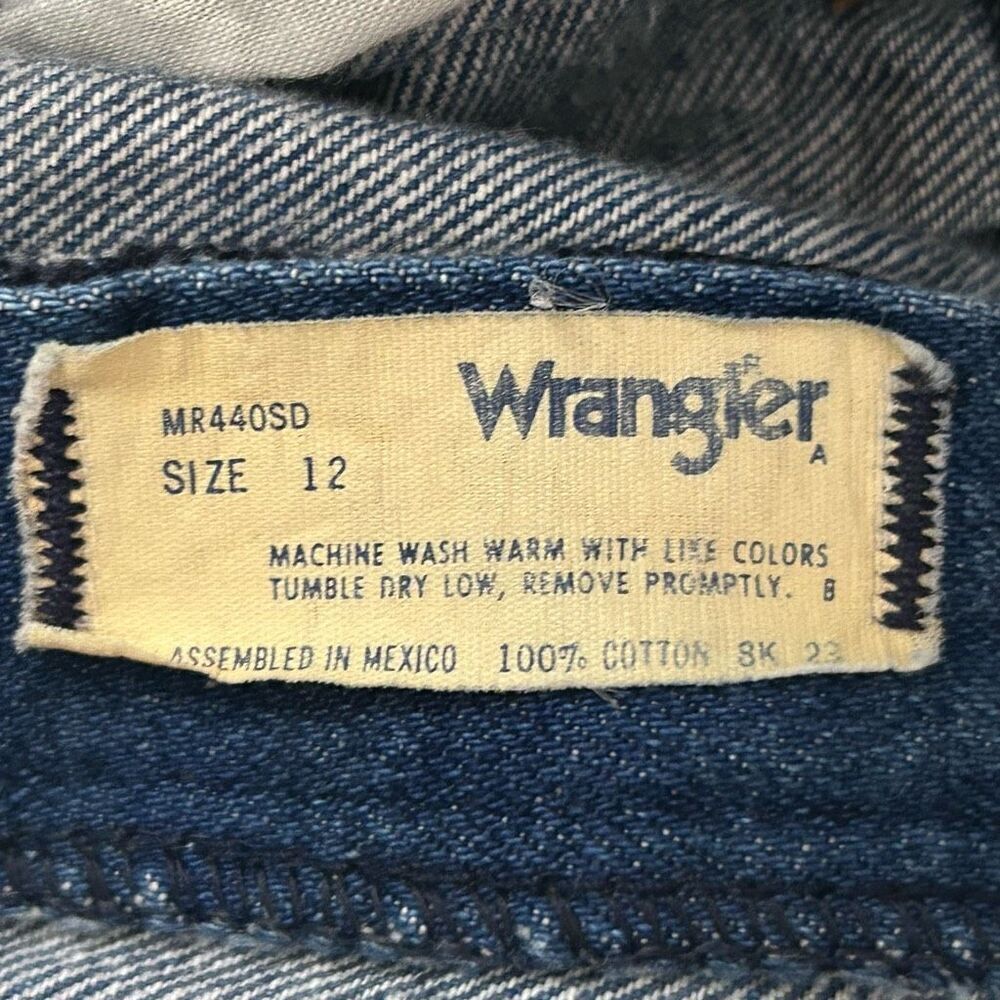 Vintage 90's Wrangler Mom Jeans Women's Size 12 Blue Denim Relaxed Fit - Picture 9 of 11